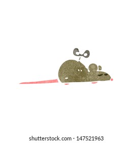 retro cartoon clockwork mouse