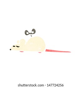retro cartoon clockwork mouse