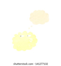 nube de dibujos animados retro
