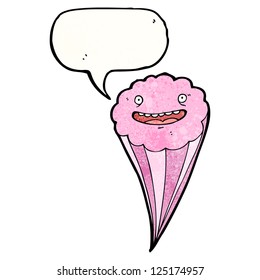 personaje de nube de dibujos animados retro