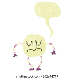 monstruo de la nube de dibujos animados retro