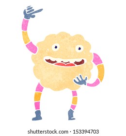 monstruo de la nube de dibujos animados retro