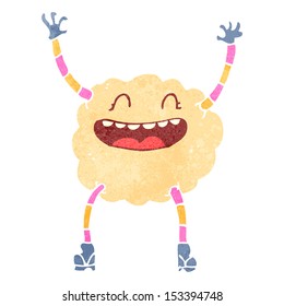 retro cartoon cloud monster