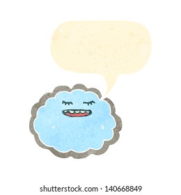 retro cartoon cloud with silver lining