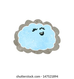 retro cartoon cloud with silver lining