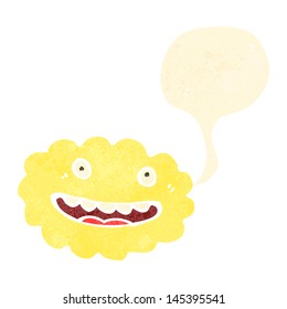 retro cartoon cloud with speech bubble