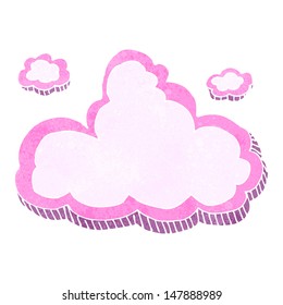 símbolo de nube de dibujos animados retro