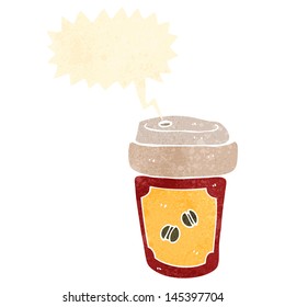 retro cartoon coffee