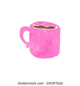 retro cartoon coffee cup