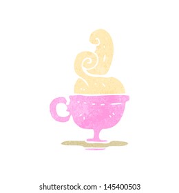 xícara de café retro cartoon