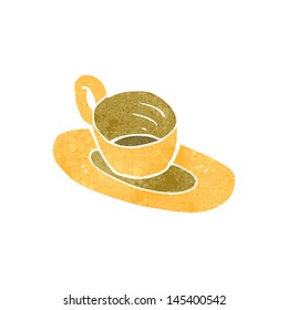 taza de café de dibujos animados retro