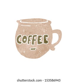 retro cartoon coffee cup