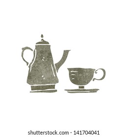 retro cartoon coffee set