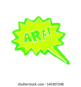 corteza de historietas de dibujos animados retro