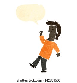 retro cartoon confident man
