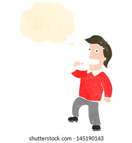 retro cartoon confident man