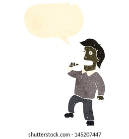 hombre de confianza de dibujos animados retro