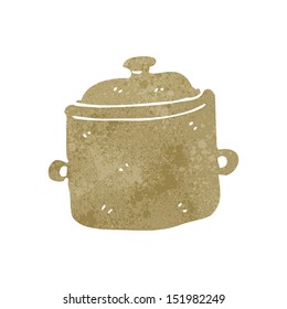 retro cartoon cooking pot