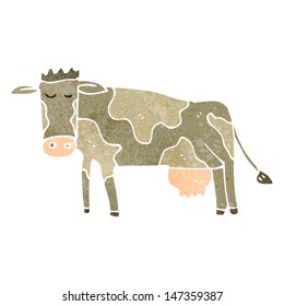 vaca de dibujos animados retro