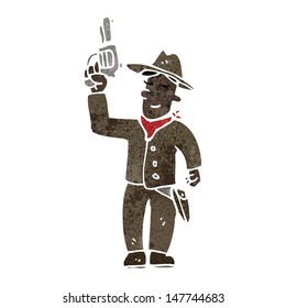 retro cartoon cowboy