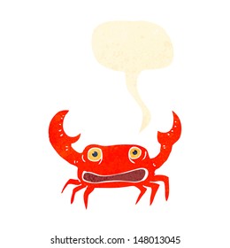 retro cartoon crab