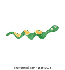 serpiente de dibujos animados retro