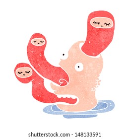 alucinaciones locas de dibujos retro