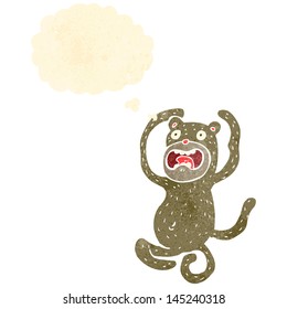 retro cartoon crazy monkey