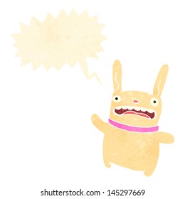 retro cartoon crazy rabbit