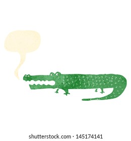 retro cartoon crocodile