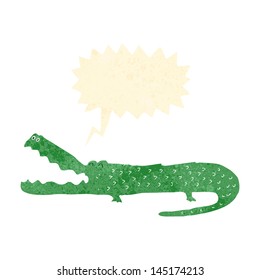 retro cartoon crocodile