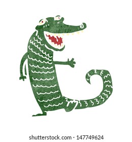 Retro-Cartoon-Krokodil