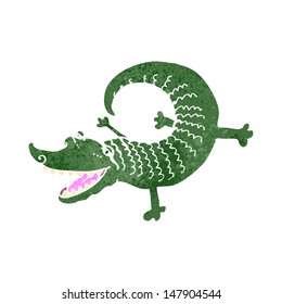 retro cartoon crocodile