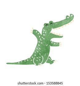 retro cartoon crocodile