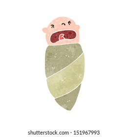 retro cartoon crying baby