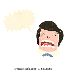 retro cartoon crying boy