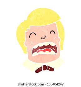 niño llorando de dibujos animados retro