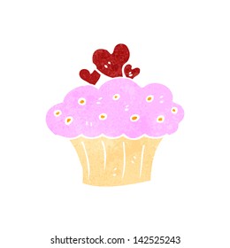 retro cartoon cup cake