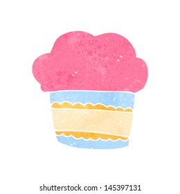 retro cartoon cupcake