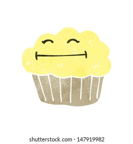 retro cartoon cupcake