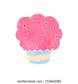 retro cartoon cupcake