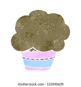 retro cartoon cupcake