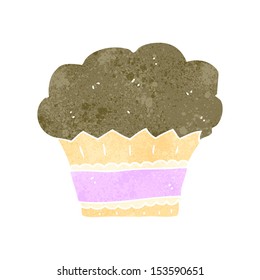 retro cartoon cupcake