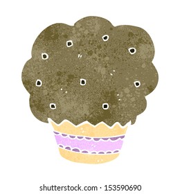retro cartoon cupcake
