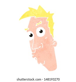 retro cartoon curious man