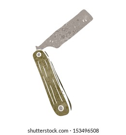 retro cartoon cut throat razor