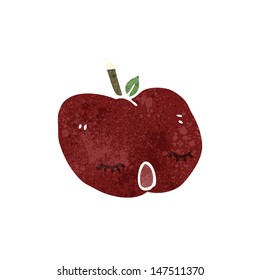 Retro-Cartoon-süßer Apfel