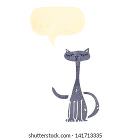 retro cartoon cute cat