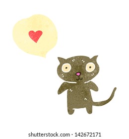 dibujos animados retro lindo gato