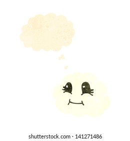 dibujo retro nube linda